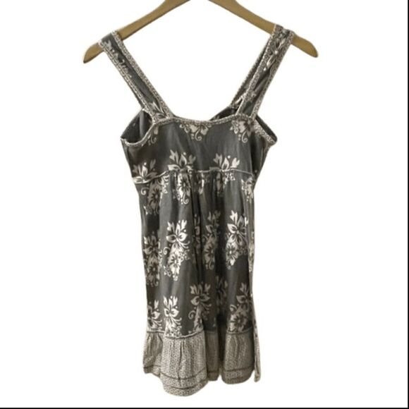 Derek Heart top ~ size Small ~ grey floral - Picture 2 of 4